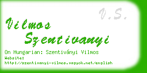 vilmos szentivanyi business card