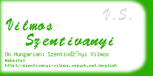 vilmos szentivanyi business card